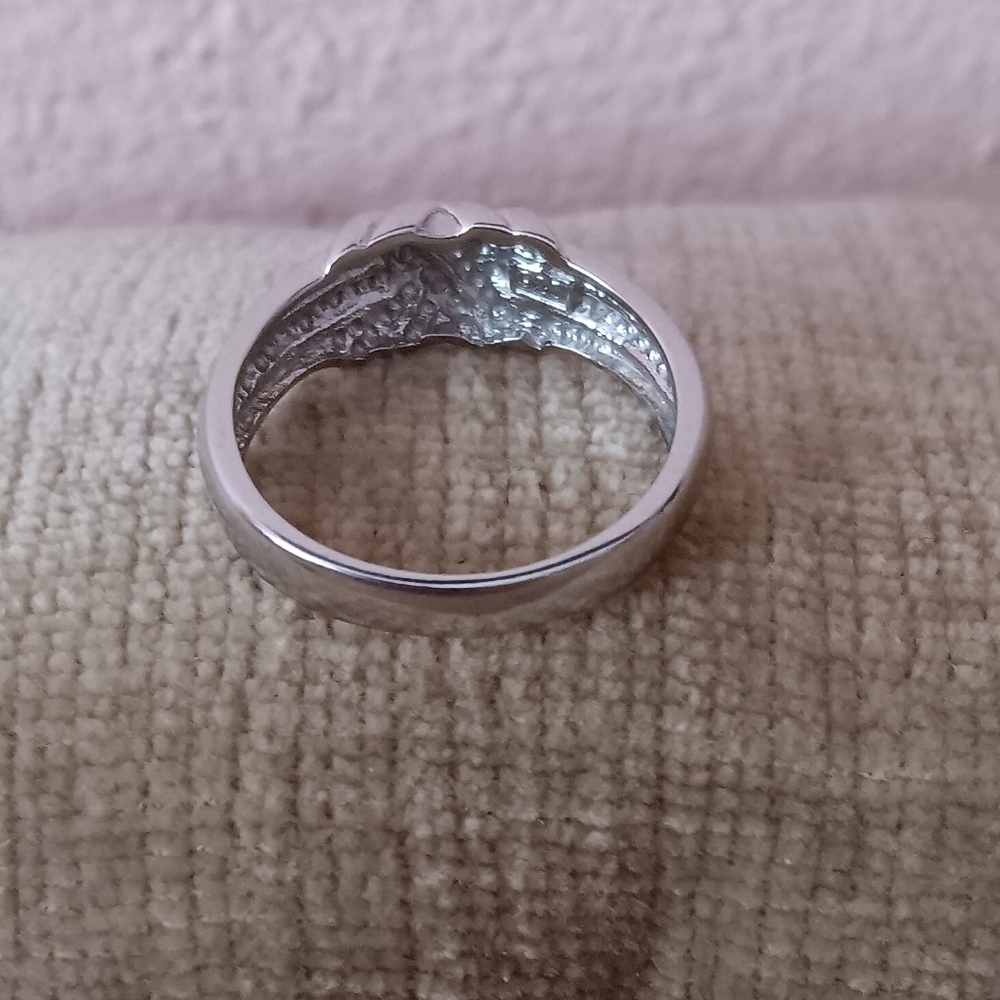 FAS Stamped Silver Tone Ring - Picture 3 of 10